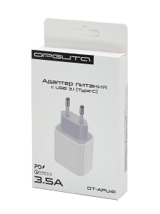 Зарядное устройство для телефона с быстрой зарядкой Орбита OT-APU41 Белый